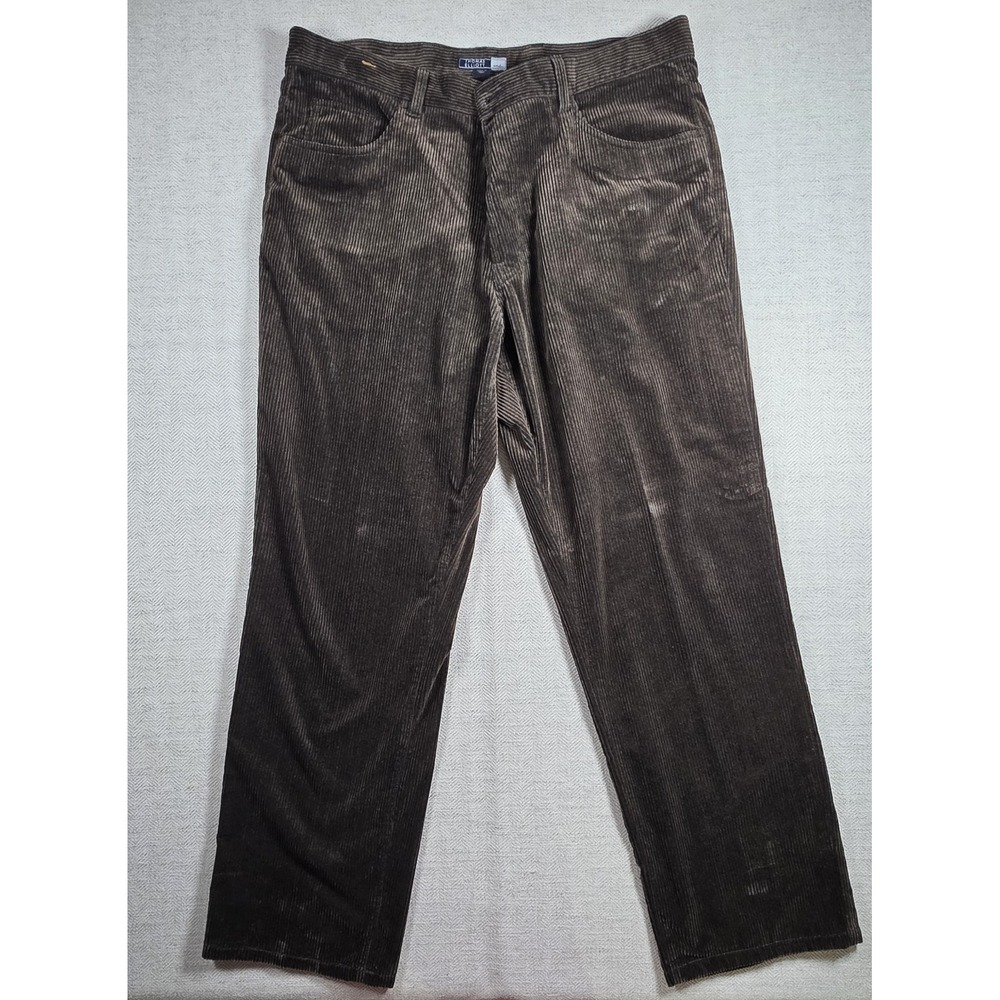 Vtg Thomas Elliott Milan Made in Italy Brown Corduroy Pants Men's 38 Elton Wale